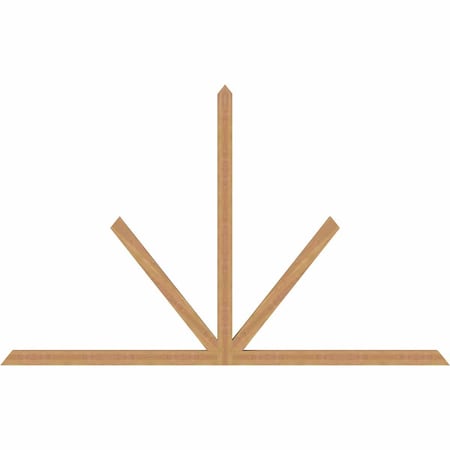 Ekena Millwork Saratoga Timber Gable Bracket, Western Red Cedar, 108"W x 68"H x 3 1/2"D x 3 1/2"F, 15/12 Pitch GBW108X68X0404SAR00SWR